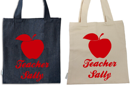 Tote Teache`rs Apple Red Flock
